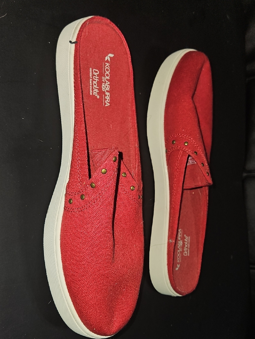 Koolaburra by UGG Darcee canvas studded slip-on mules Size 8.5 - Picture 7 of 11